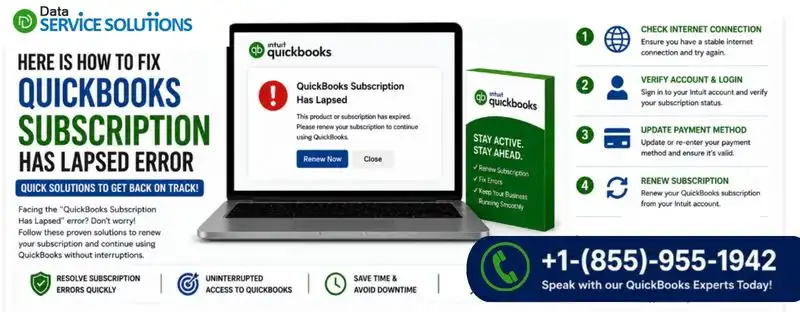 quickBooks subscription has lapsed error