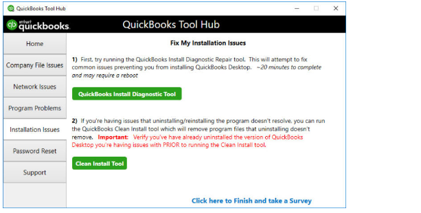 Perform Clean Installation of QB using Clean Install Tool