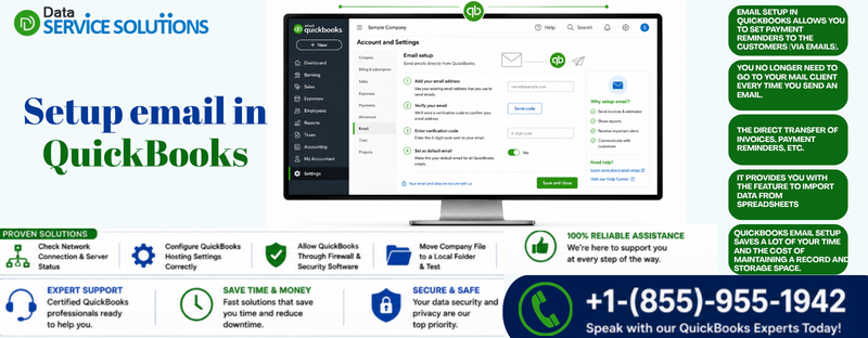 setup email in quickbooks
