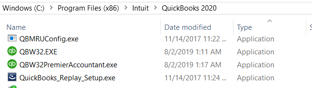 QuickBooks file in Windows file manager