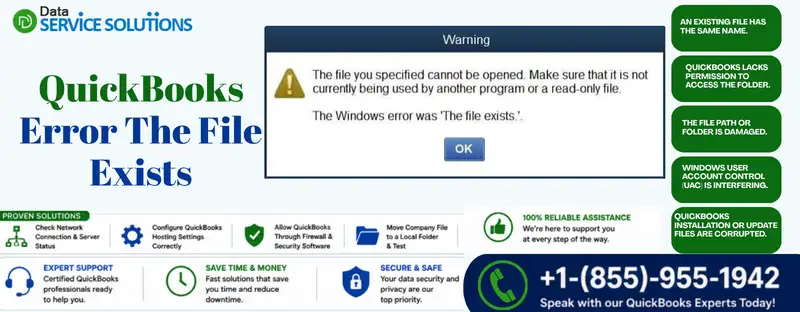 quickbooks error the file exists