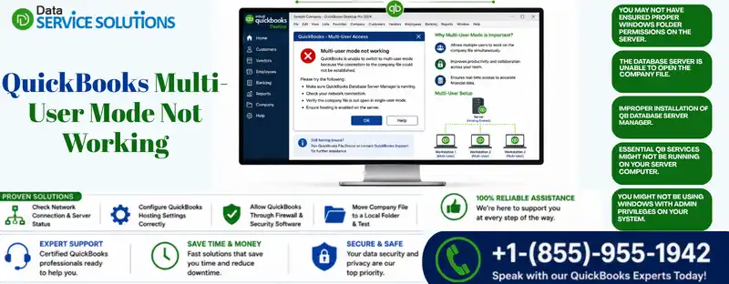 quickbooks multi-user mode not working