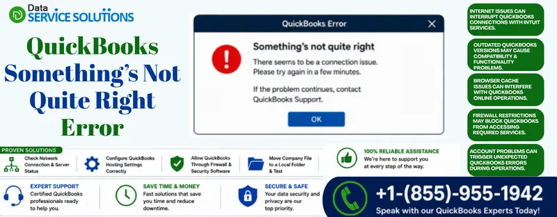 quickbooks something’s not quite right error