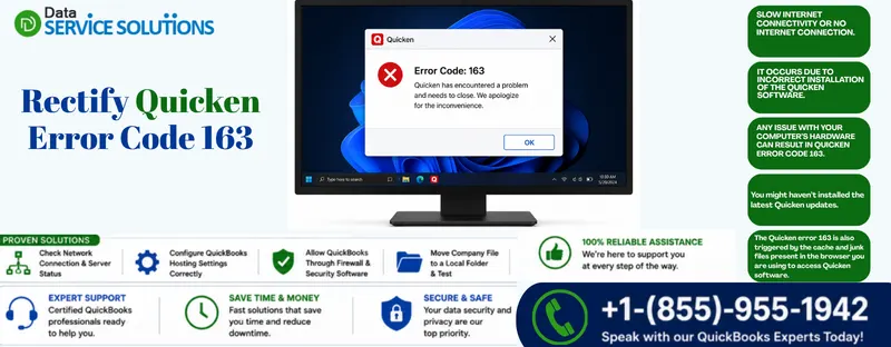 quicken error code 163