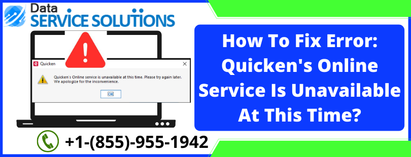 Getting Quicken's Online Service Is Unavailable issue?