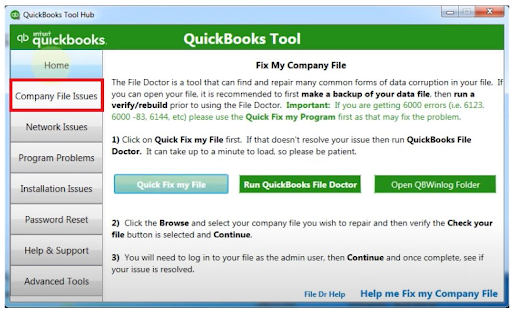 QuickBooks error message the file you specified cannot be opened