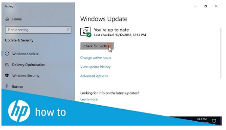 Steps to update windows manually
