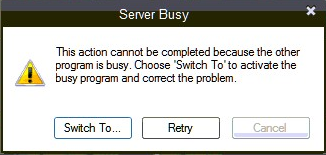 Server Busy Error In QuickBooks 

