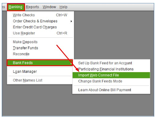 Import Web Connect File