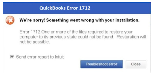 QuickBooks Install Error 1712 error message