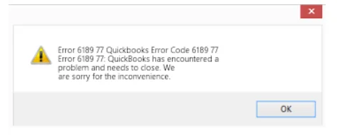 QuickBooks error 6189 77