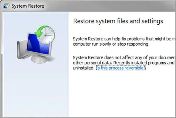 How to restore system?