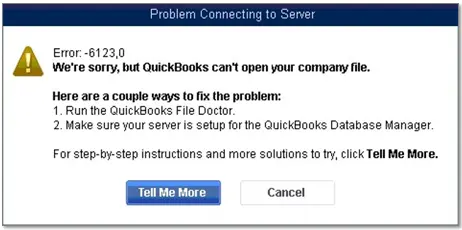 Quickbooks Error 6123 Error Message