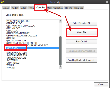 Accessing QuickBooks Log File within the QuickBooks Desktop itself