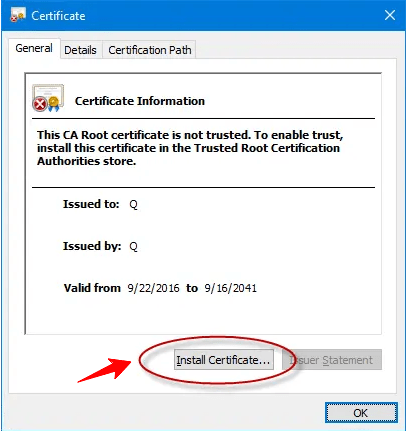Install Digital Certificate