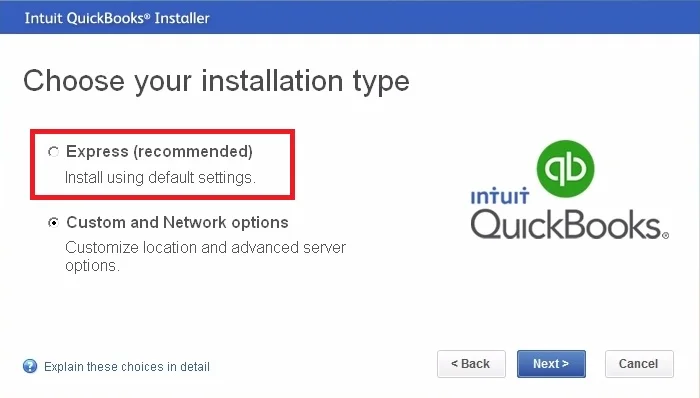 Choose Installation Type