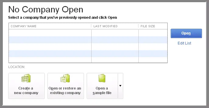 no company open window