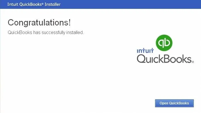 QuickBooks Installed Successfully