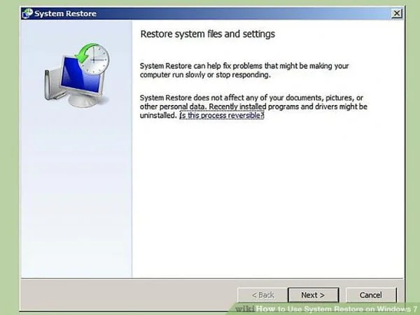 Restore System Files and Settings