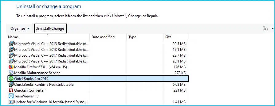 Uninstall and Repair the QuickBooks Desktop