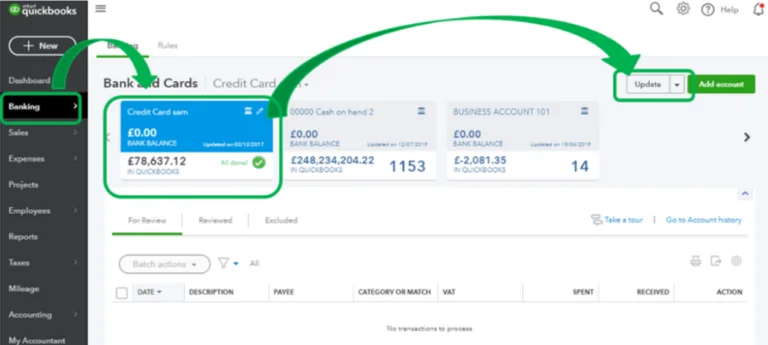 Update your Bank Connection in QuickBooks