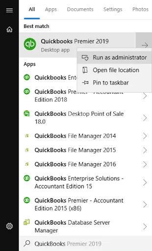 Run QuickBooks Application as Administrator