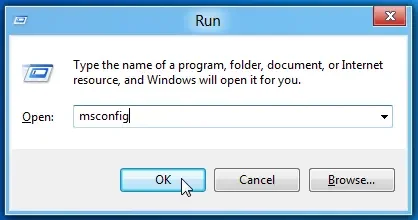 Run Window (msconfig)
