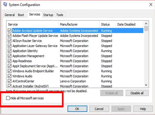 System Configuration