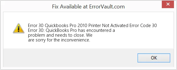 QuickBooks Error 30