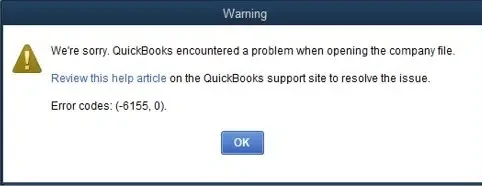 QuickBooks error 6155