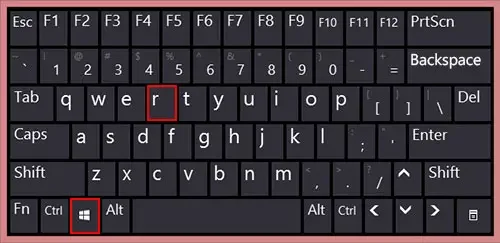 Press Windows+ R on keyboard 