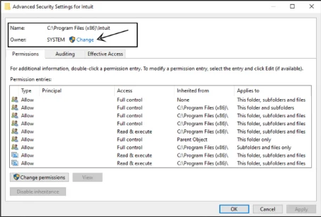 Advance Security Settings for Intuit