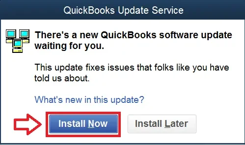 Choose Install Now Option from QuickBooks Update Service