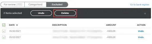 Delete Duplicate Transaction Appearing in ‘For Review’ Menu