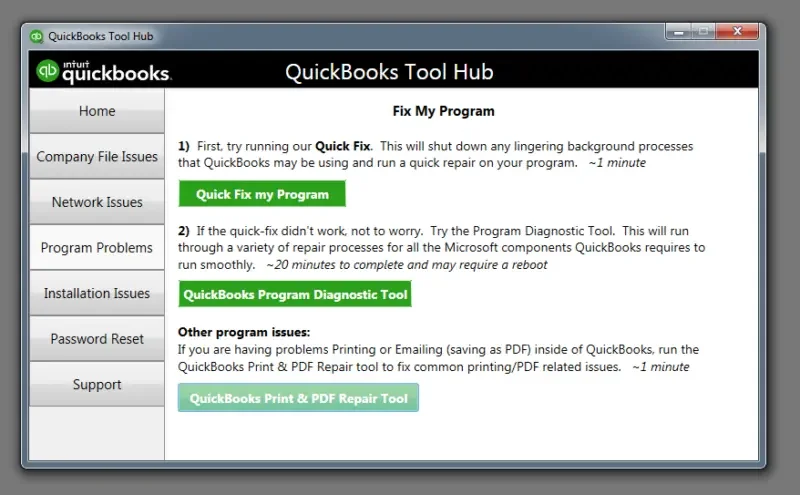 QuickBooks Tool Hub