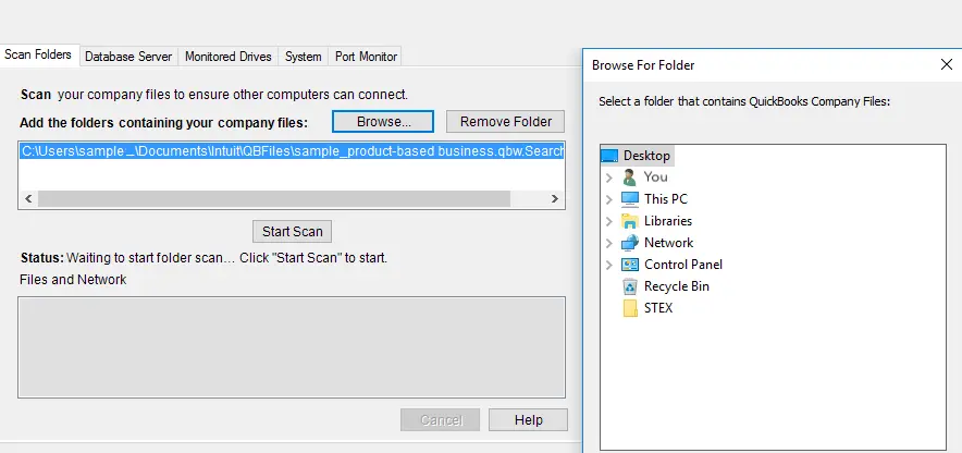 Scan Your Folders using Database Scan Manager