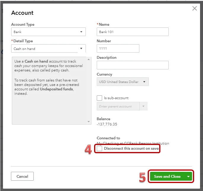 Steps to Disconnect Your Bank Account and Disable the Bank Feeds