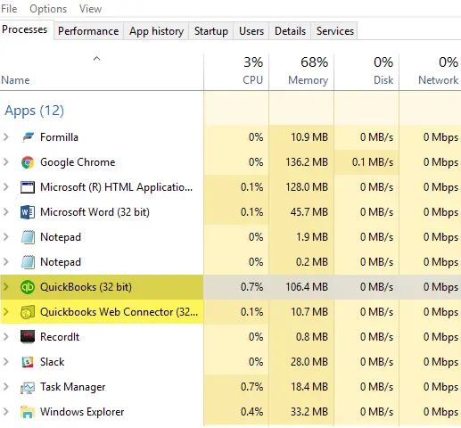 restart the qbconnector.exe process to resolve quickbooks error 15101