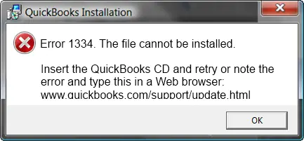 QuickBooks Installation Error 1334