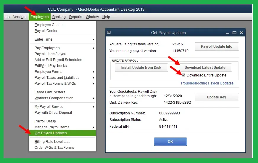 get payroll updates in quickbooks desktop