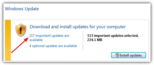 Install the windows updates