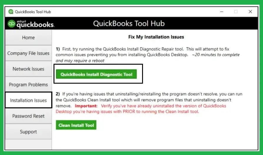 Run QuickBooks Install Diagnostic Tool