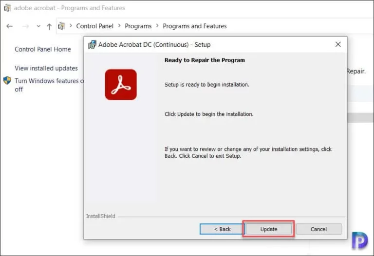 Update Repair Adobe Acrobat Reader