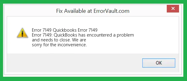 Fix QuickBooks error 7149