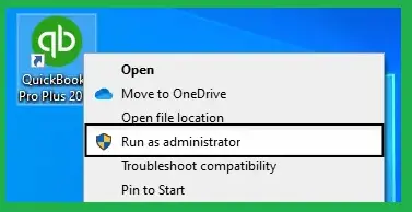 Run QuickBooks as an Administrator