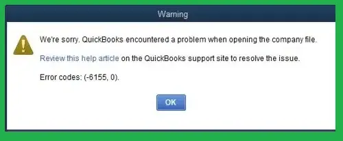 Error 6155 in QuickBooks Desktop