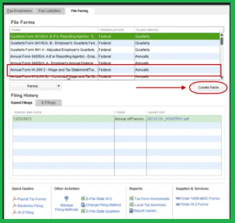 Create the W-2 Forms