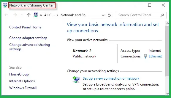 network-sharing-center