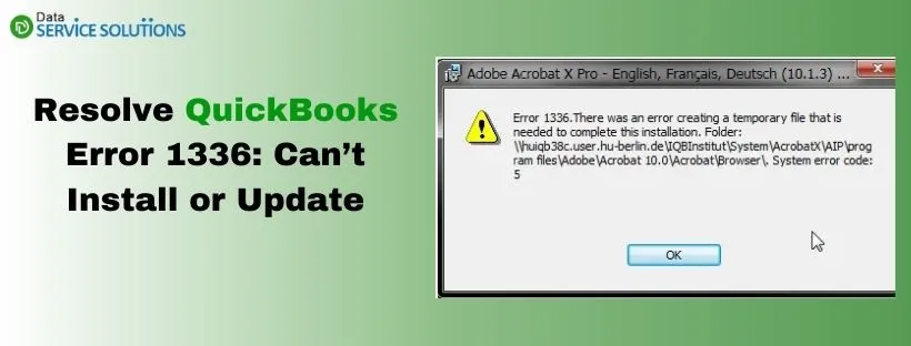 how to resolve quickbooks error 1336