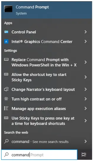type Command